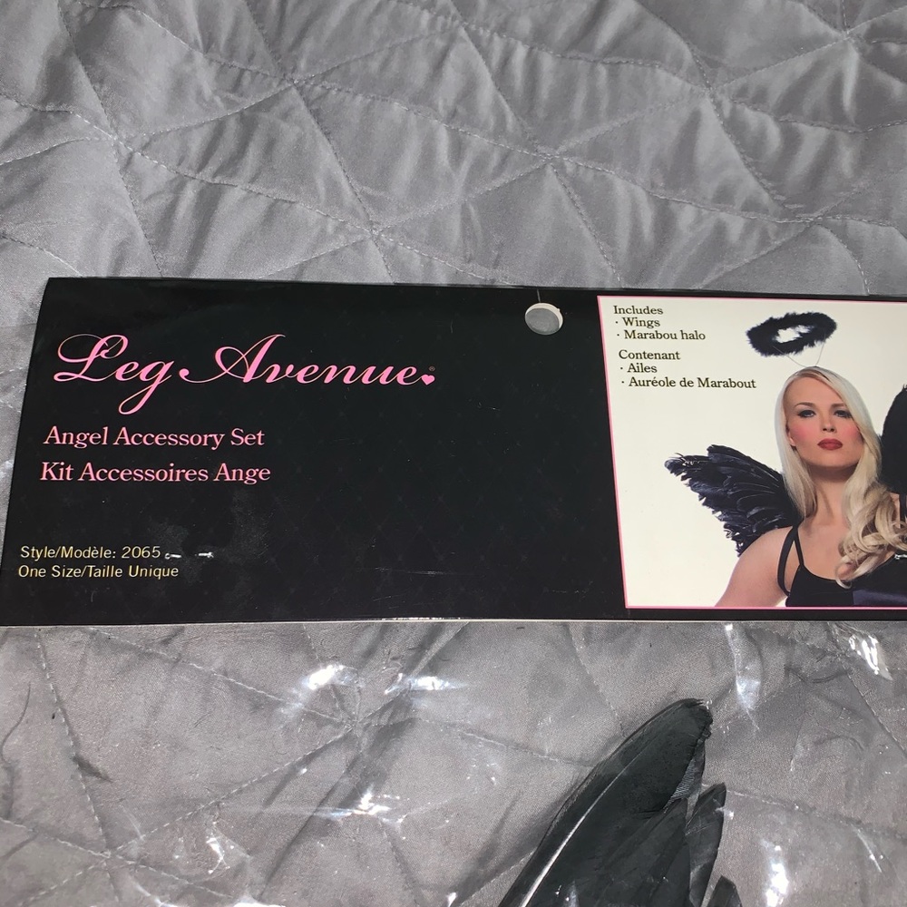 Leg Avenue Black Angel Wings